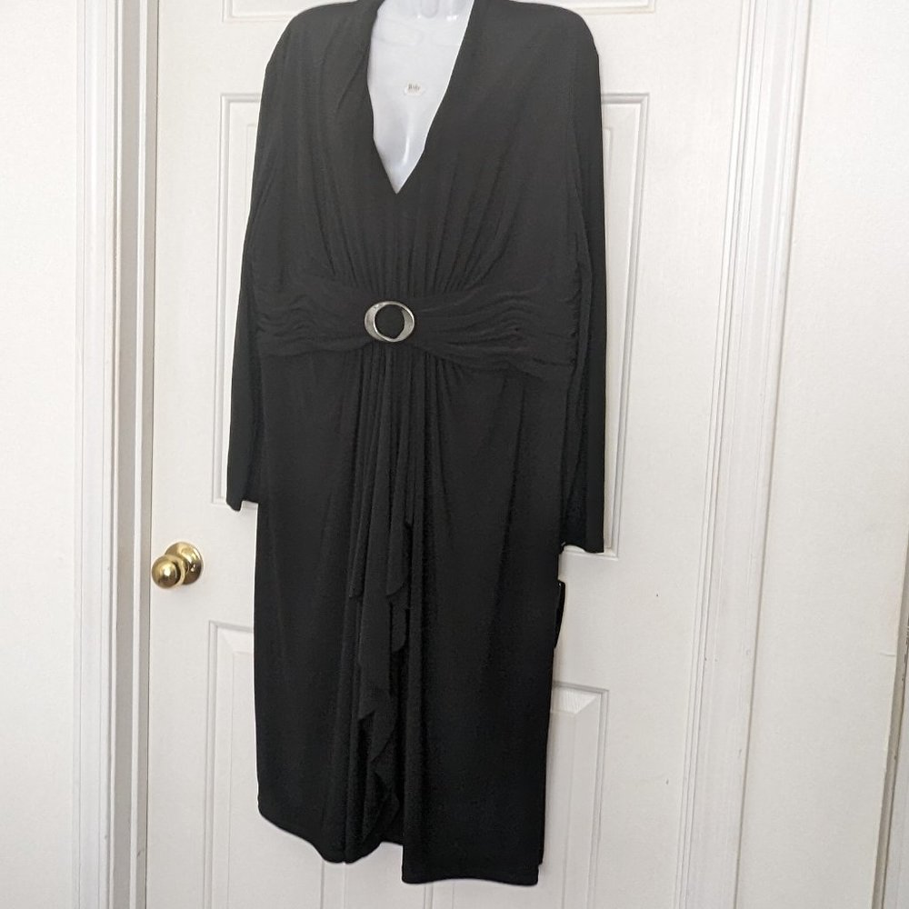 New Directions Womens Ladies Black Long Sleeve  Dress Plus Size 20W Black NWT